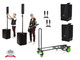 2x RCF EVOX J8 2-Way DJ Powered Array Column with Covers & Multi functional trolley