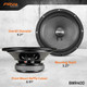 2x PRV 8MR400 8" Pro / Car Audio Midrange Speaker 400 Watts 8-Ohms