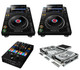 2x Pioneer CDJ-3000 RekordBox DJ Multi Player + Pioneer DJM-S11 DJ Mixer + ProX XS-CDM3000WLT Case