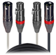 2x ProX XC-DXLR100 100' Ft. Balanced Dual XLR-M to Dual XLR-F High Performance Audio Cable