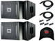 2x JBL VRX932LAP Active 12" 2-Way Line Array Speaker 1750W + 2x Cables + VIP HAT