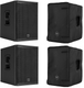 2x RCF SUB 702-AS MK3 12" Active Subwoofers For DJ & Live Sound + 2x RCF CVR 005 Covers (MINT)