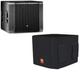 JBL SRX818SP Active DJ / Stage 18" Powered Subwoofer 1000W + JBL SRX818SP-CVR-DLX Padded Speaker Cover