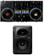 Pioneer DDJ-REV7 Scratch-style 2-CH DJ controller for Serato DJ Pro + Pioneer DJ VM-50 Monitor