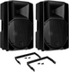 2x RCF ART 715-A MK5 15" Powered Two-Way Speaker W/ DSP 1400W + RCF H-BR 2X ART 715 Horizontal bracket