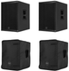 2x RCF SUB 905-AS MK3 15" PA / DJ Powered Subwoofers With DSP 2200W + 2x RCF CVR-004 COVER Speaker Covers