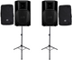 2x RCF ART 715-A MK5 15" Active Speakers With DSP 1400W + 2x RCF ART-COVER-715 Speaker Covers & T-SS18P Stands
