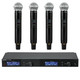 Shure SLXD4Q+ Quad Channel Receiver (G57) + 4x Shure SLXD2/SM58 G58 Wireless Handheld Microphones