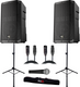 Electro-Voice ELX200-12P 12" Active Speaker 1200W + Shure SM58-LC Microphone + Speaker Stands & Cables