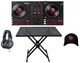 Mixtrack Platinum FX 4-Deck DJ Controller with Jog Wheel Displays & Effects Paddles + Accessories