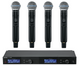 SLXD4Q+=-G57 Quad Channel Space Digital Wireless Receiver+4x Handheld Microphone