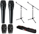 2x Shure Nexadyne 8/S Dynamic Vocal Mic+2x RPW204 Capsule+2xStandes+Carrying Bag