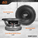 PRV 10MR1200X 10" Midrange Speaker 1200 Watts High Output 3" Voice Coil Loudspeaker 8-Ohms