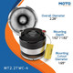 PRV MT2.2TWC-4 2.25" Motorcycle Bullet Short HornTweeter 120 Watts Moto Series 4-Ohms
