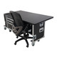 ProX XT-PRODESK6030 Foldable Flight case 60x30" Table Top With Drawer and Wheels