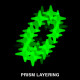 Green prism layering light effect