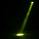 Single lime spotlight beam on stage