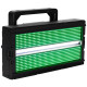 LED strobe panel with green and white lights.