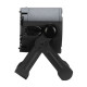 Side view of a black stage par light.