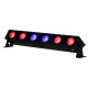 LED light bar with red and blue lights