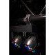 Stage lights mounted on overhead truss.