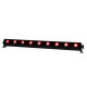 ADJ UBL9H LED light with red beam side angle view
