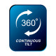 ADJ 360 degree continuous tilt feature