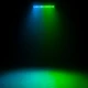 Blue and green LED stage light bar.
