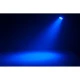 Blue LED spotlight on a dark stage.