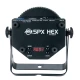 Rear control panel of ADJ 5PX HEX light.