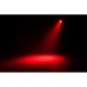Red LED spotlight on a dark stage.
