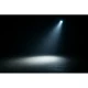 White LED spotlight on a dark stage.