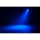 ADJ Blue LED spotlight on a dark stage.