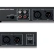 Close-up of rear panel input/output ports.