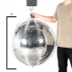 A person holding ADJ EM30 mirrored ball.