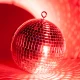 ADJ EM8 reflecting vibrant red light.
