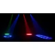 Dynamic light show featuring various colors and gobo patterns.