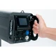 Holding the ADJ FS3000LED rear handle.