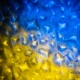 ADJ H2O Two blue and yellow light.