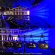 Mega Wash 24 blue outdoor lighting.