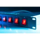 Lighted ADJ PC-100A switch close-up.