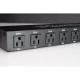 Close-up of ADJ PC-100A power outlets.