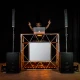 DJ using Pro Event TBL 2 DJ booth.