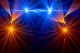 Stryker Beam blue and orange light show.