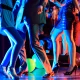 People dancing under UVLED 48EL.