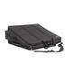 Side angle of black padded console bag