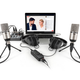 iRig Stream setup with laptop and mics
