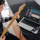 Guitarist recording with iRig USB