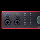 Focusrite Scarlett 4i4 4th Gen front inputs
