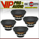 4x B&C 6MBX44 6.5" Professional 400W Neodymium Woofer 8-Ohm Freq (115-5000Hz)